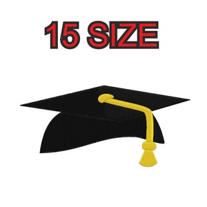 Peut inclure: Un bonnet de graduation noir avec un gland doré. 15 TAILLE.
