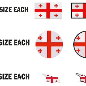 Multiple size Embroidery machine flag banner georgia georgian country design instant download files patterns pes dst map round roundel