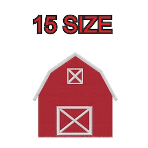 May include: Red barn with white trim and a white X on the door and window. 15 SIZE.