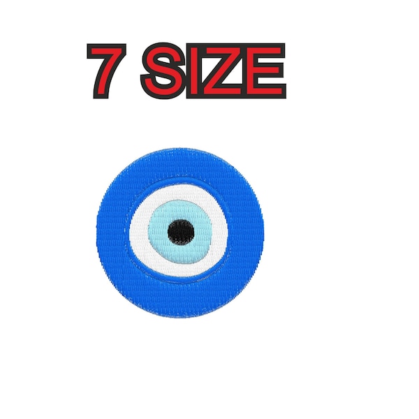 Multiple Size Stickdatei blau auge hamsa evil instant download datei muster maschinenstich mini maxi pes dst...