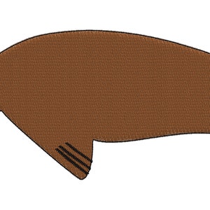 Embroidery design platypus Multiple size silhouette patch instant download files patterns digital machine stitch mini maxi little pes dst image 3