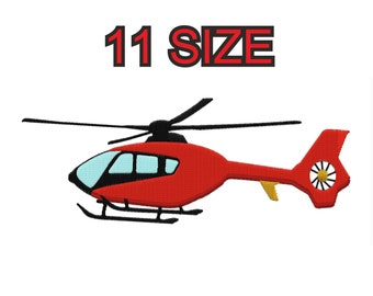 Embroidery design helicopter Multiple size embroidery silhouette patch instant download files patterns digital machine stitch