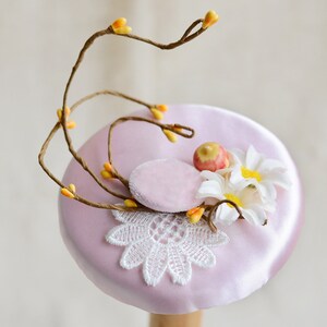 tea party hats for women Kentucky Derby Hat Fancy Hat lace flowers Derby Hat with berries weddding hat races hat girl pink wedding hat