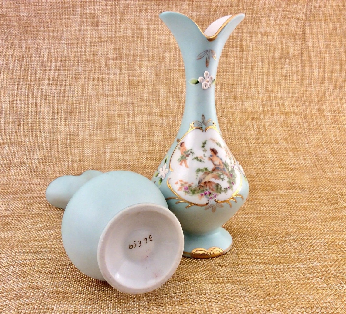 Vintage Lenwile Ardalt Japan Light Blue 3 Piece hand painted Etsy