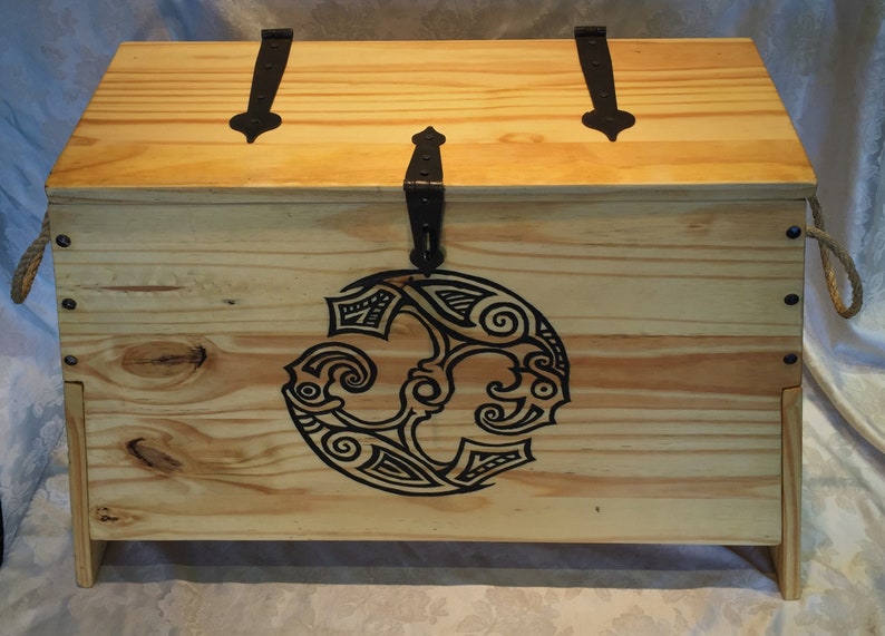 Viking Sea Chest Oseberg 178 with Huginn and Muninn Etsy