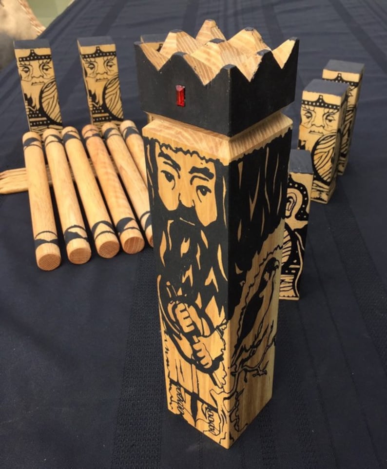 KUBB KINGDOM KOOB Outdoor Viking Chess Family Lawn Game Etsy