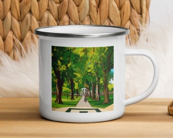 Fort Collins, Colorado Enamel Mug (Oval at Colorado State University)