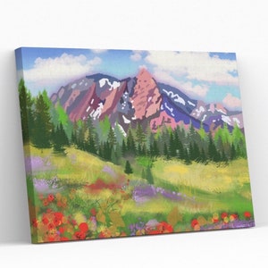 Boulder Flatirons Digital Painting