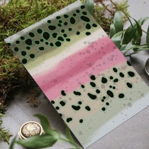 Trout Skin Greeting Card Designs / Blank Inside (Set of 5- Instant Digital Download)