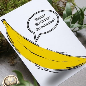 Funny Fruit Greeting Card Designs (Set of 5- Instant Download)