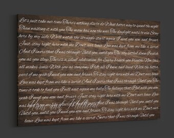 Song Lyrics Wall Art Wood Etsy