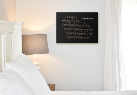 Song Lyrics Sign Song Lyric Wall Art Living Room Sign Anniversary Gift Personalized Canvas Gift First Anniversary Sign Wedding Vows