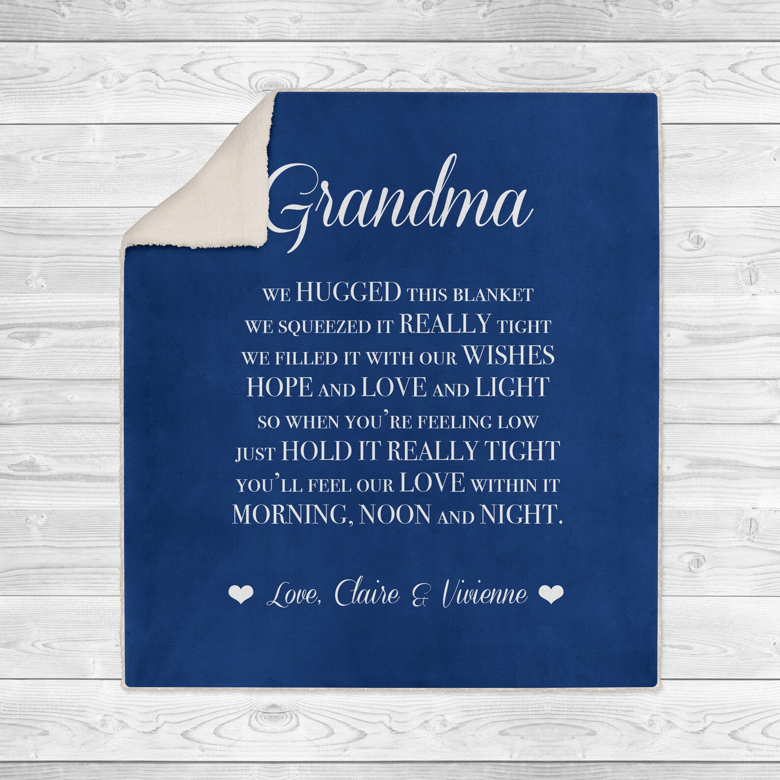 Personalized Poem Blanket for Grandma Gift for Grandma With Etsy