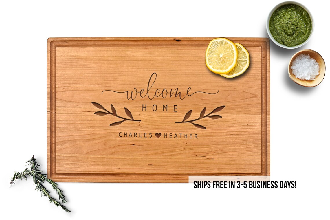 Custom Cutting Board Home Sweet Home Personalized Cutting Etsy