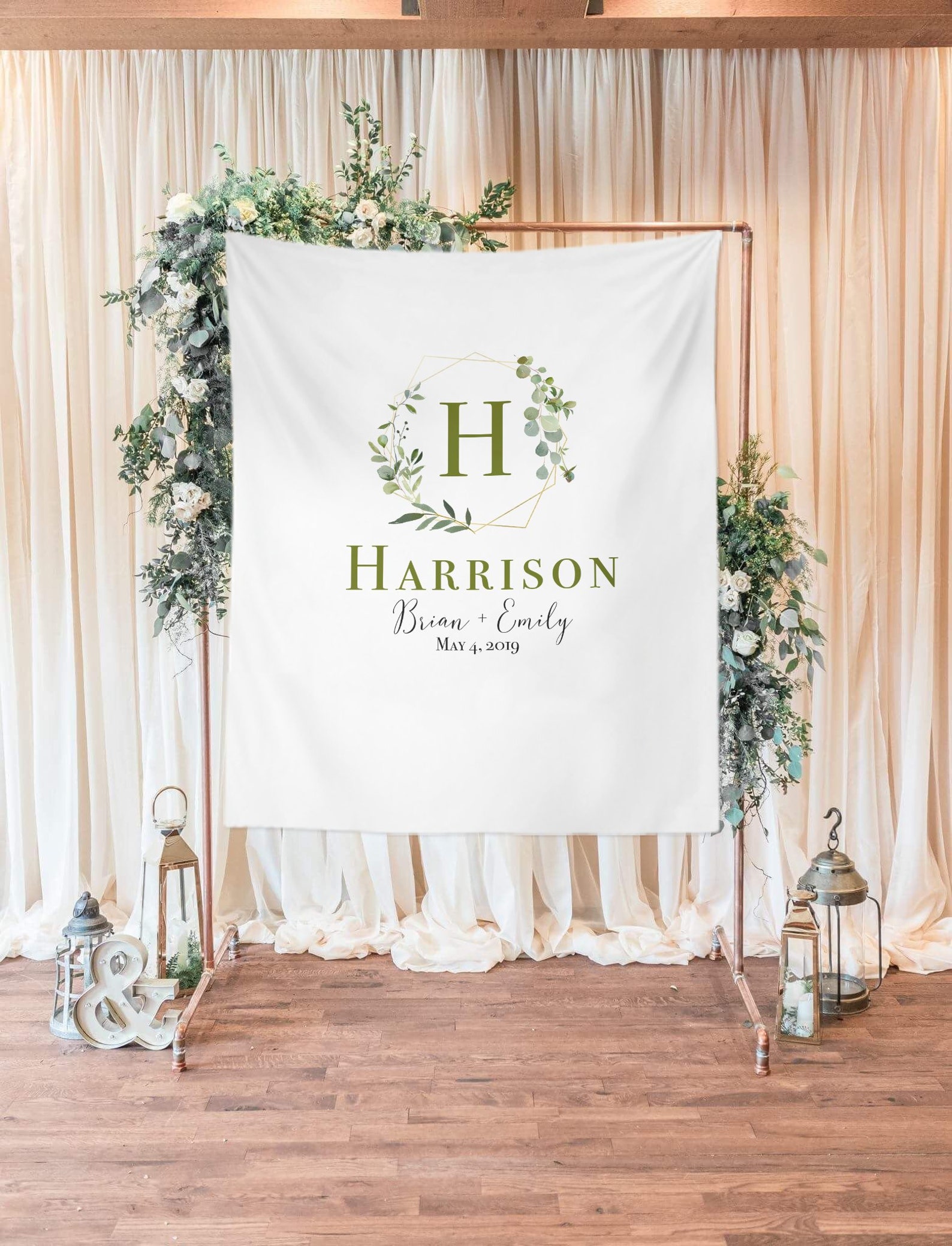 Greenery Wedding Backdrop Eucalyptus Dessert Table Decor Etsy