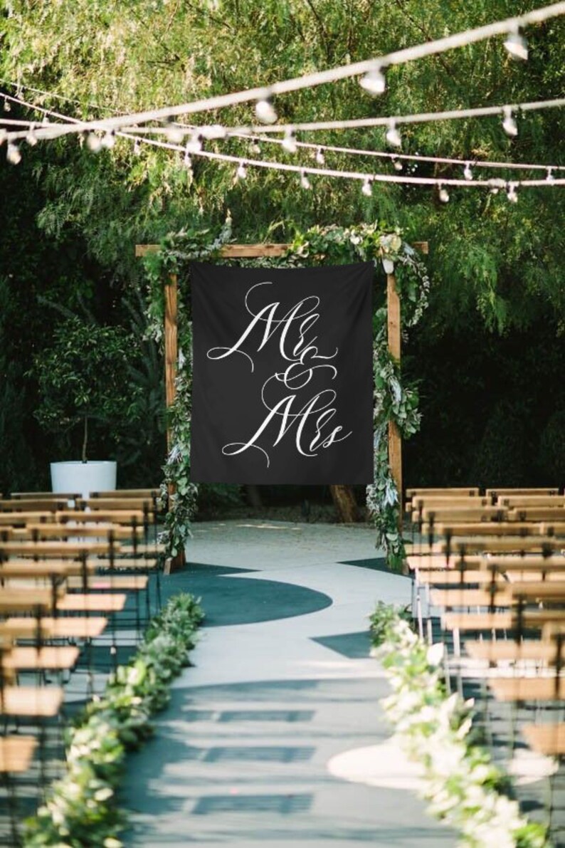 Wedding Arch Decor Head Table Decor Wedding Banner Rustic Wedding Background Navy and Blush Wedding Backdrop Dessert Table Decor