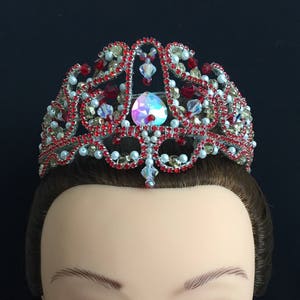 Ballet crown for &quot;Paquita&quot;, Firebird, Rubies READY TO SHIP