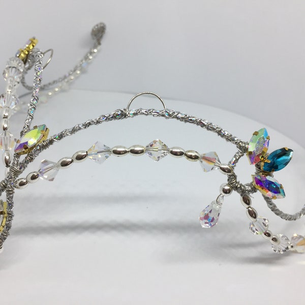 Silver ballet headpiece. La Bayadere, Aladin, Arabian,Talisman. Perfect addition to any crystal tiara. MADE TO ORDER 3-5 days.