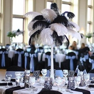 100pieces White Ostrich Feathers for Wedding centerpieces