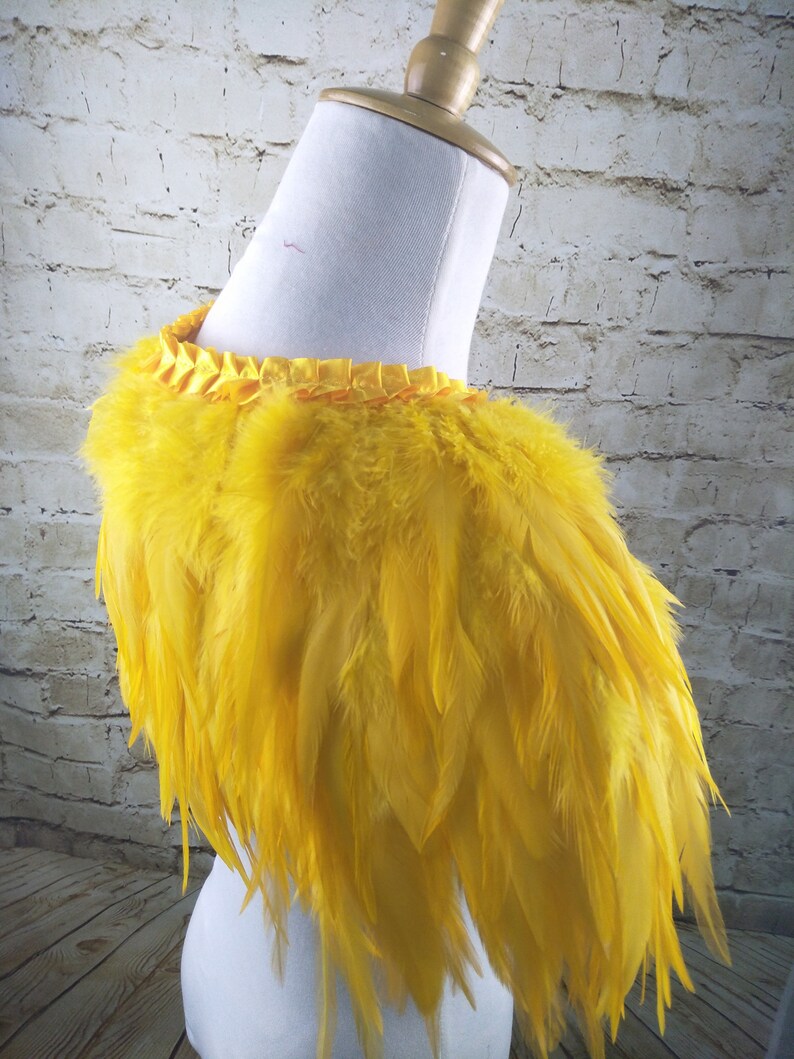 Deluxe Yellow Feather Collar or Cape Fantasy Feather Collar Etsy