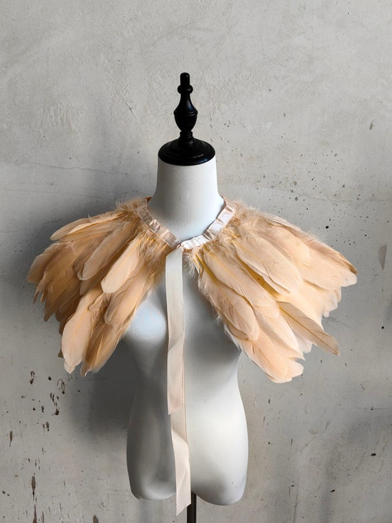 アンティーク雑貨 Pale Peach Ivory Feather Shawl Pale Peach Ivory Feather Shawl 【公式通販】