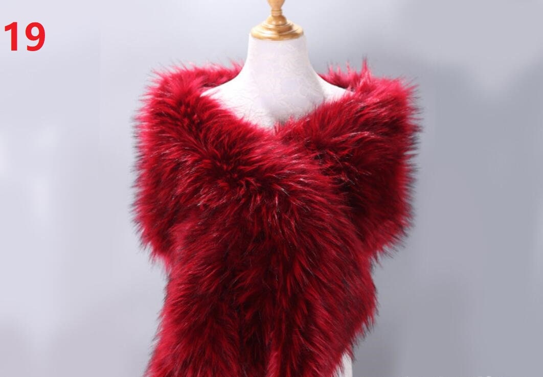 shawl wrap with fur