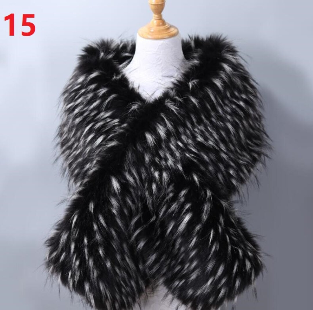 shawl wrap with fur