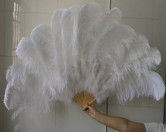 Burlesque fans,Dance Feather Fans,ostrich feather fans,SIZE:32inchX18inch ,wedding bridal feather hand fans for bridesmaids