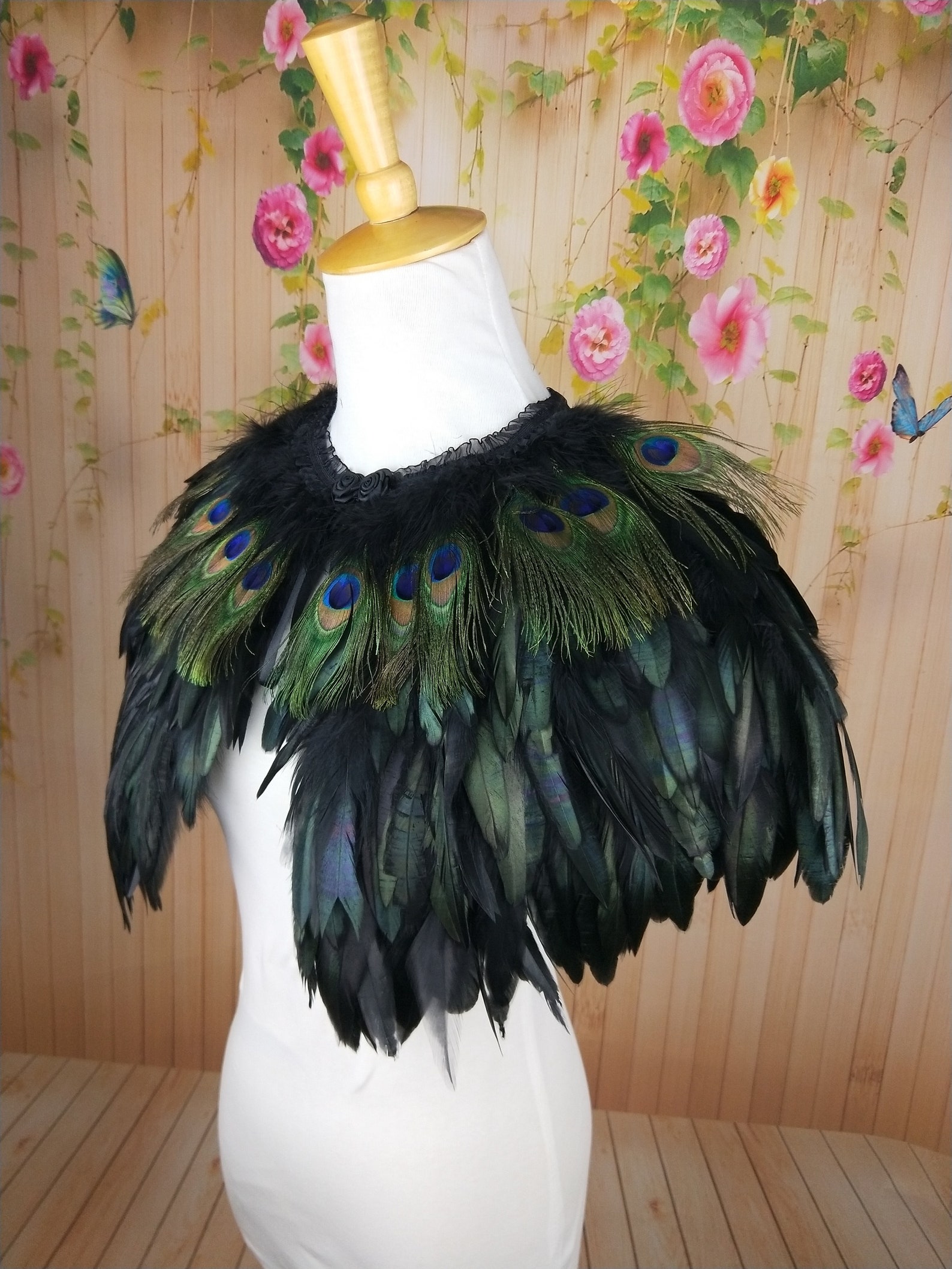 Deluxe White&black Feather Collar or Cape Fantasy Feather Etsy