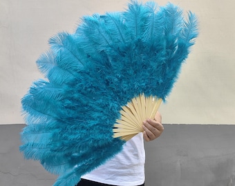 Burlesque fans,Dance Feather Fans,,ostrich feather fans,SIZE:32inchX18inch ,wedding bridal feather hand fans for bridesmaids