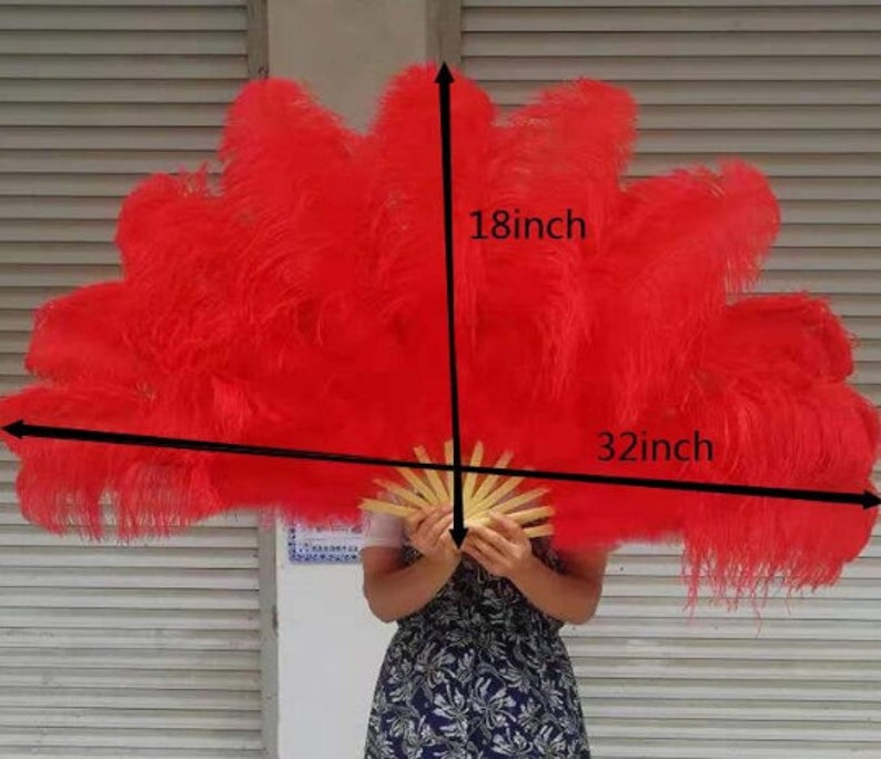 Burlesque fans,Dance Feather Fans,,ostrich feather fans,SIZE:32inchX18inch ,wedding bridal feather hand fans for bridesmaids image 10