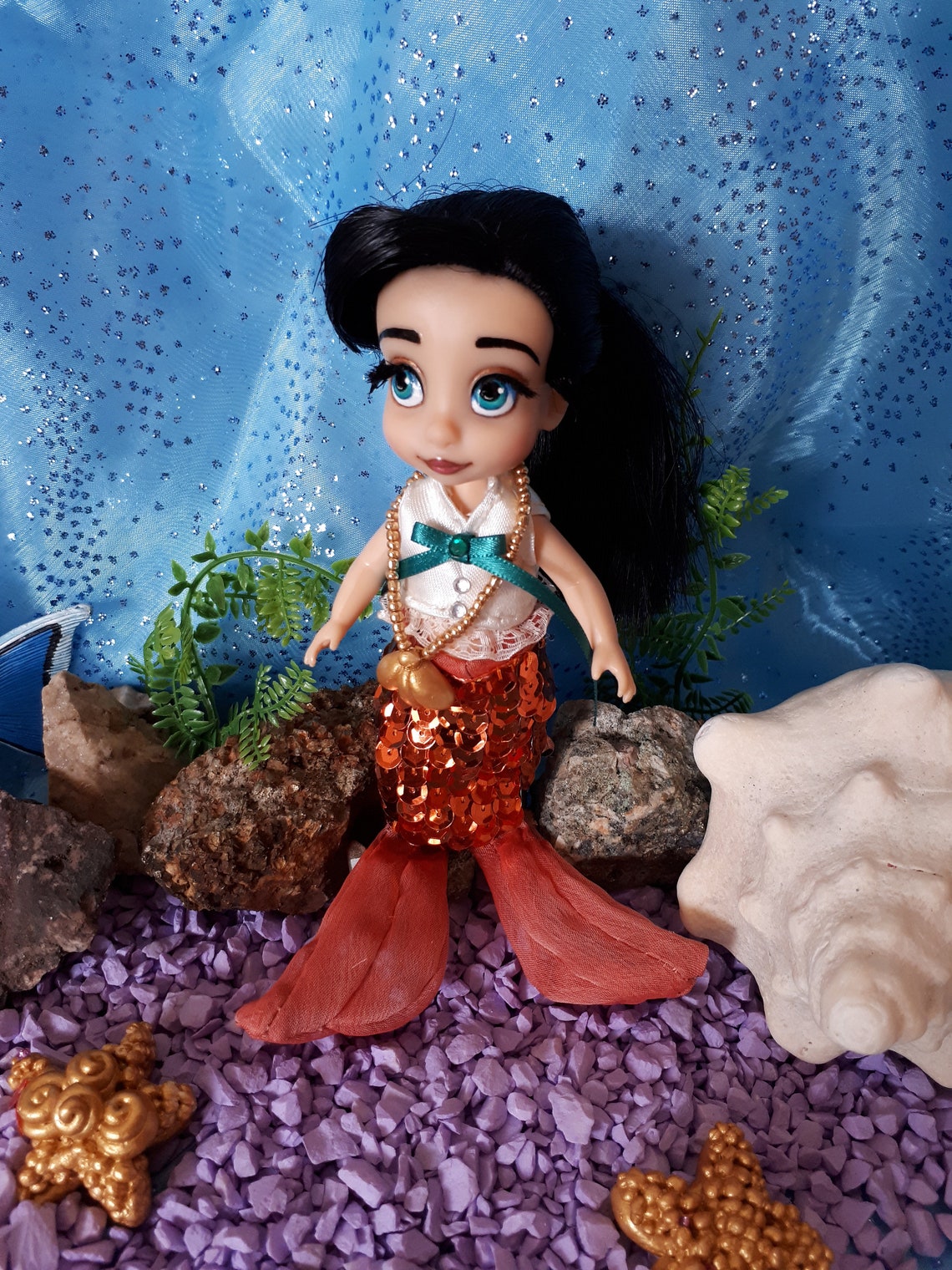 Melody the little mermaid 2 Ooak disney mini doll with repaint | Etsy