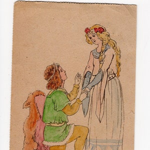 Antieke Romeo & Juliet kunstbriefkaart - Raphael Tuck, Shakespeare, romantisch, Valentijnsdag, acteur, toneelspeler, tragedie, sterrengekruiste minnaars