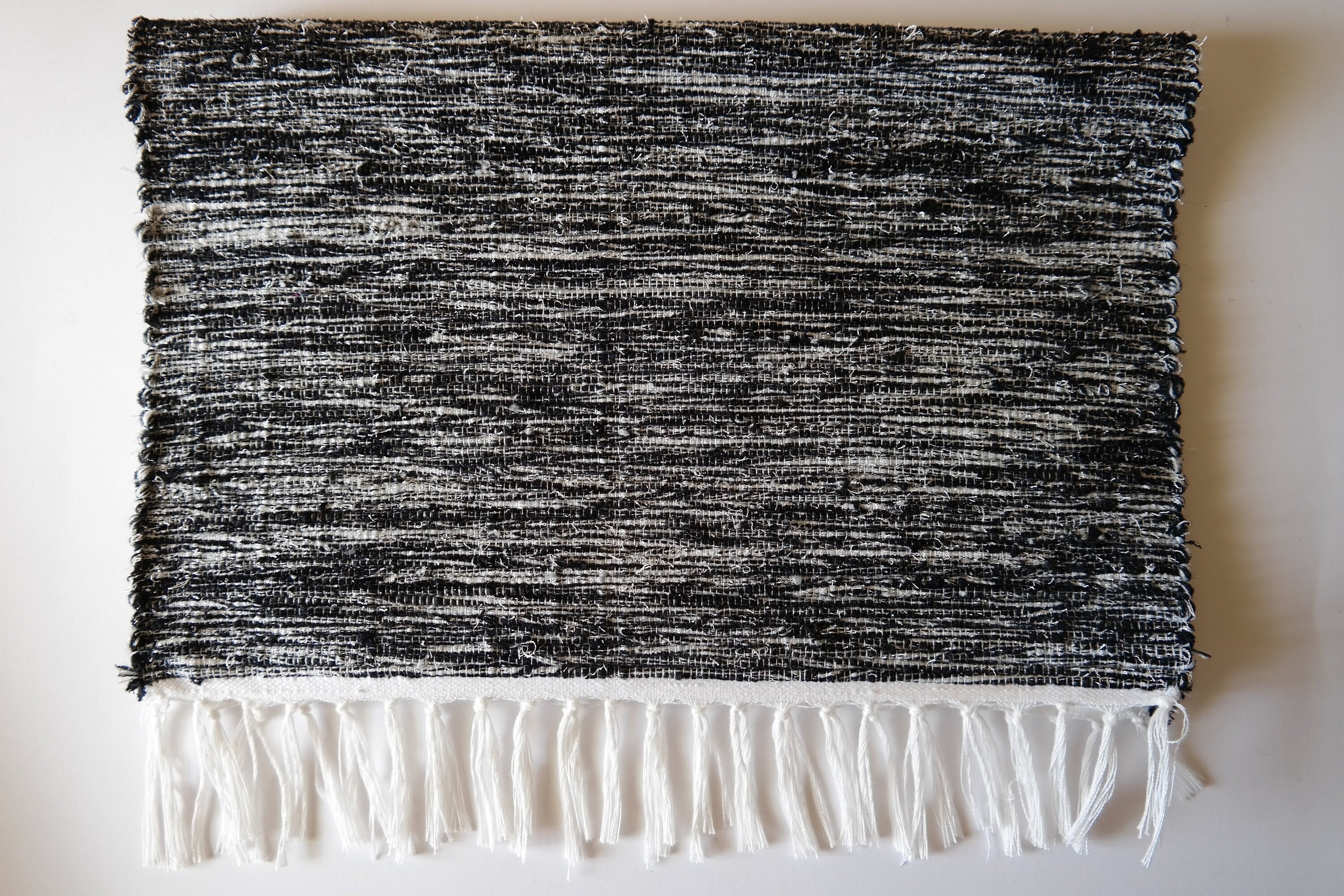 Set of 2 black and silver placemats Handmade woven placemats Etsy
