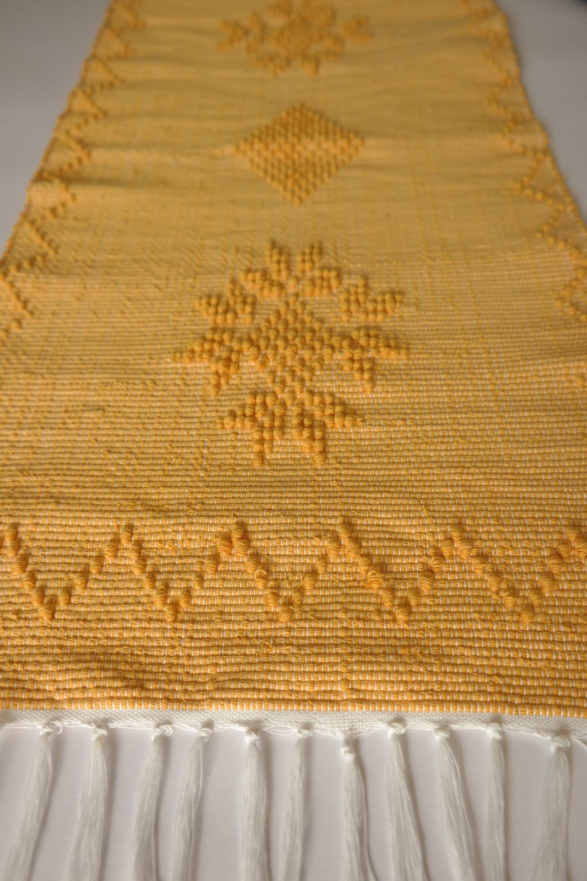 Yellow table runner Handmade woven table runner Home decor Etsy
