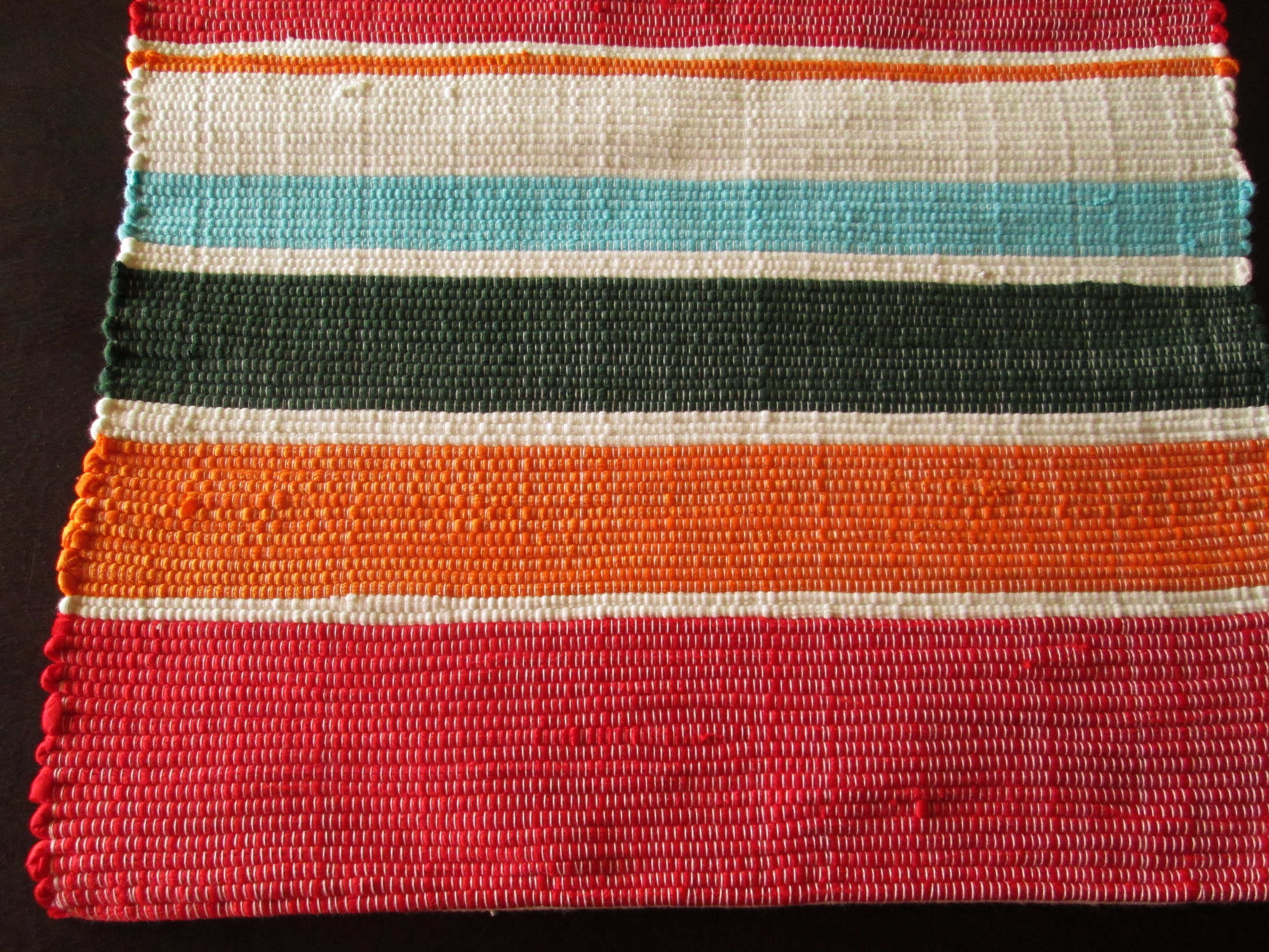 Set of 4 Multicolors Placemats Handmade Woven Placemats Etsy