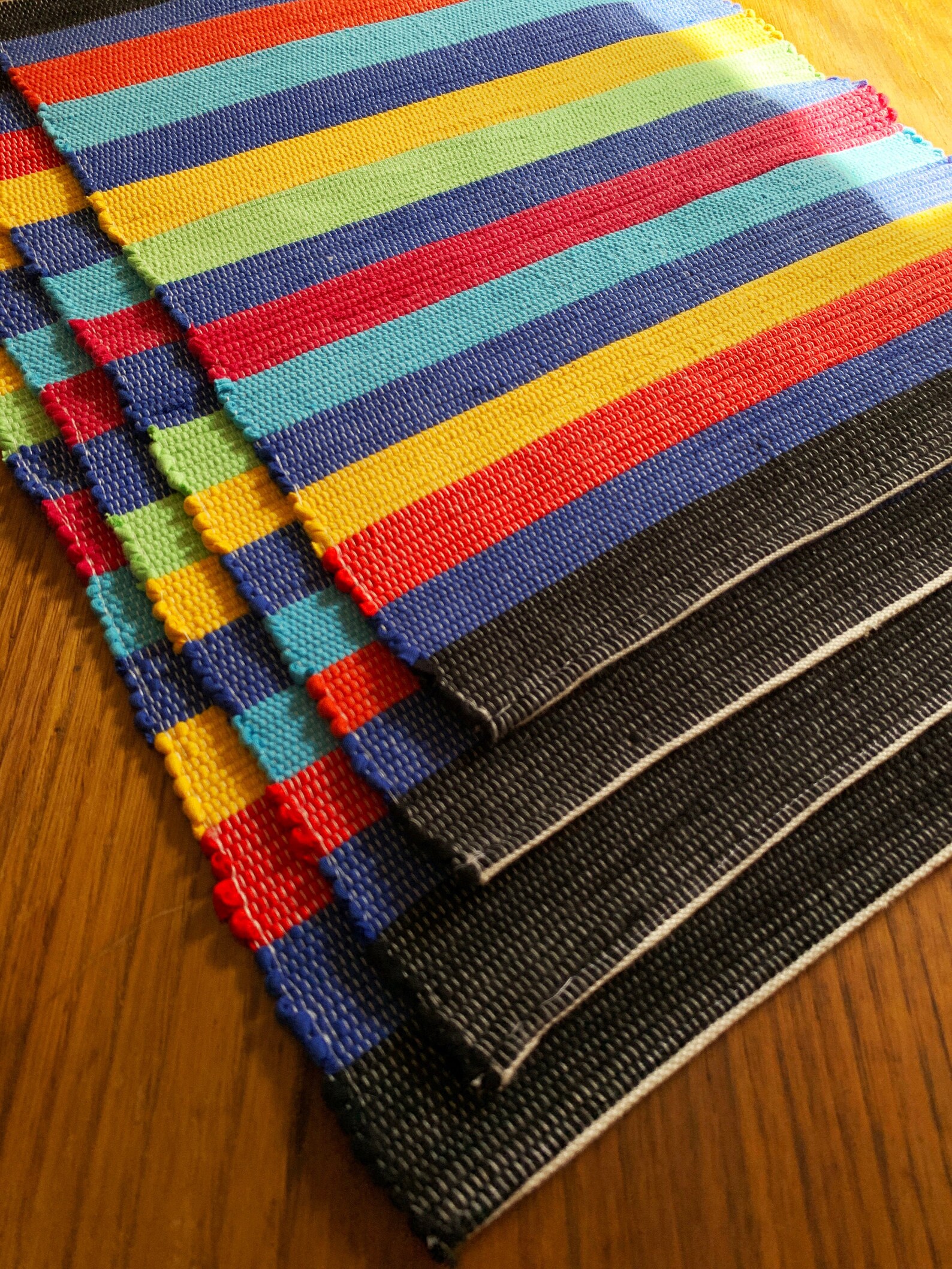 Set of 6 multicolors placemats Handmade woven placemats Etsy