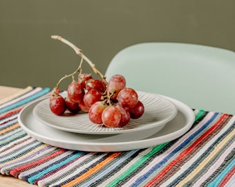 Set of 2 multicolors placemats | Handmade woven placemats | Home decor | Kitchen decor | Portuguese handicrafts