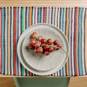 Set of 6 multicolors placemats | Handmade woven placemats | Home decor | Kitchen decor