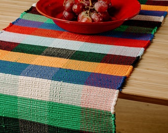 Multicolor table runner | Handmade woven table runner | Home decor | Kitchen decor