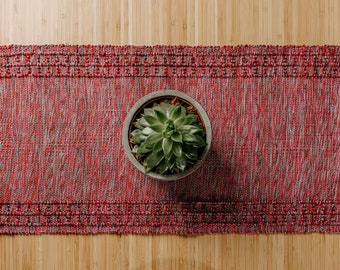 Rainbow table runner | Handmade woven table runner | Home decor | Kitchen decor | Portuguese handicrafts