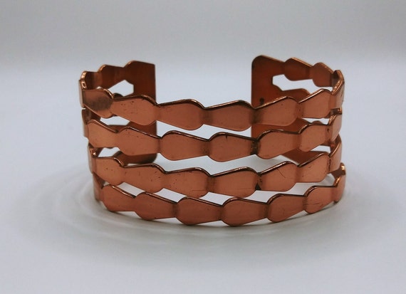 Renoir cuff, vintage copper cuff, copper cuff bra… - image 2