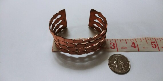 Renoir cuff, vintage copper cuff, copper cuff bra… - image 3