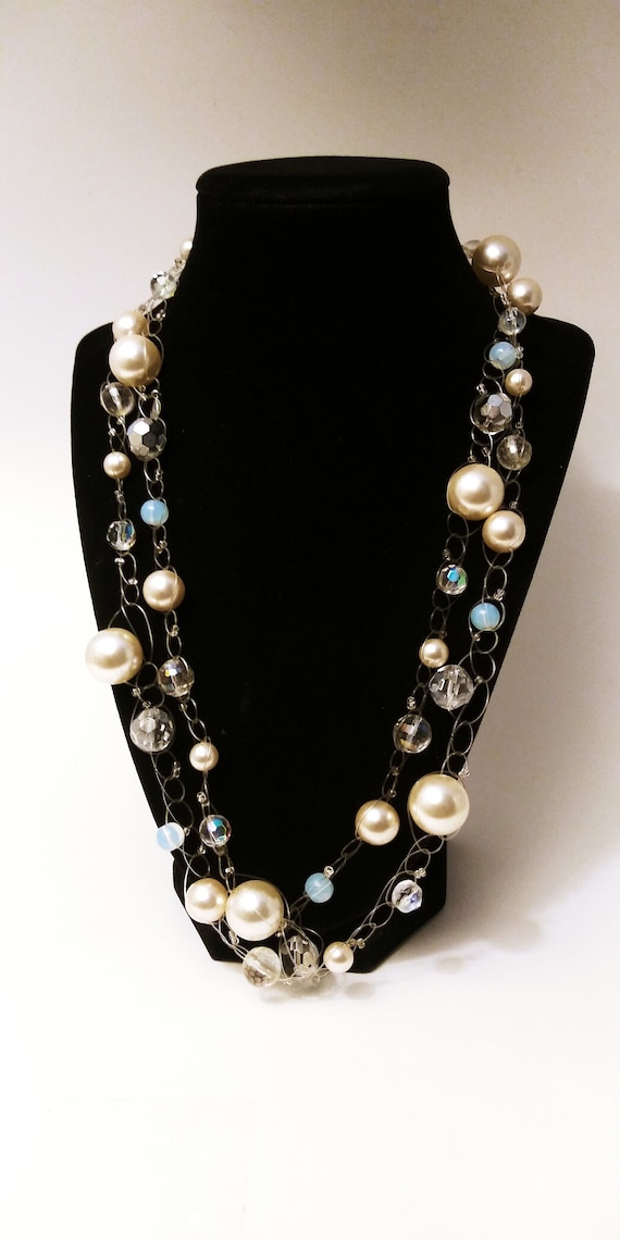 Floating necklace, cookie lee necklace, pearl cry… - image 2