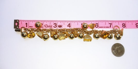 Gold bell bracelet, gold jingle bells, Xmas bell … - image 7