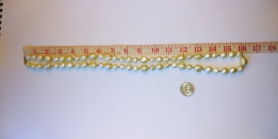 Monet pearl necklace, Monet Baroque pearls, faux … - image 4