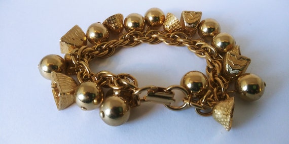 Gold bell bracelet, gold jingle bells, Xmas bell … - image 4