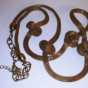 Gold Mesh Braided Necklace 001-448-00050 - Gold Necklaces, Joint Venture  Jewelry