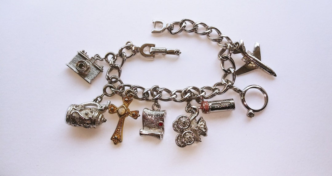 Charm Bracelet Baby Charm Bracelet Silver Etsy