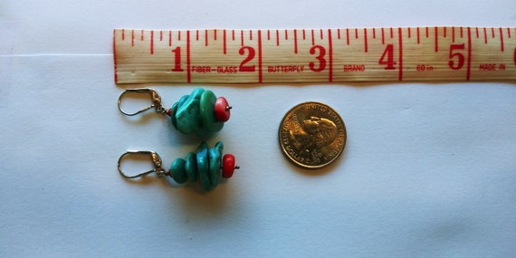 Turquoise earrings, turquoise dangles, turquoise … - image 4